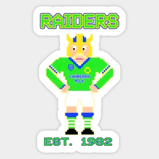 Canberra Raiders - 8 Bit Pixel Art - EST. 1982 Sticker